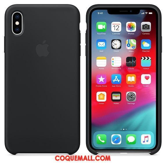 Étui iPhone Xs Max Nouveau Incassable Rose, Coque iPhone Xs Max Fluide Doux Silicone