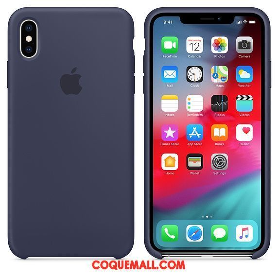 Étui iPhone Xs Max Nouveau Incassable Rose, Coque iPhone Xs Max Fluide Doux Silicone