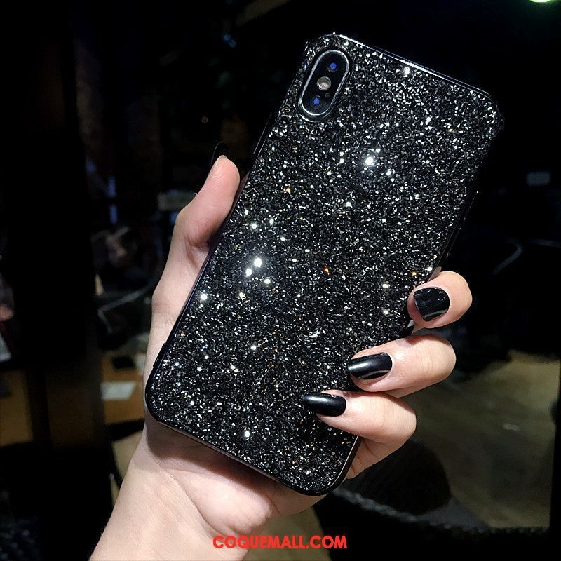 Étui iPhone Xs Max Nouveau Strass Marque De Tendance, Coque iPhone Xs Max Argent Téléphone Portable