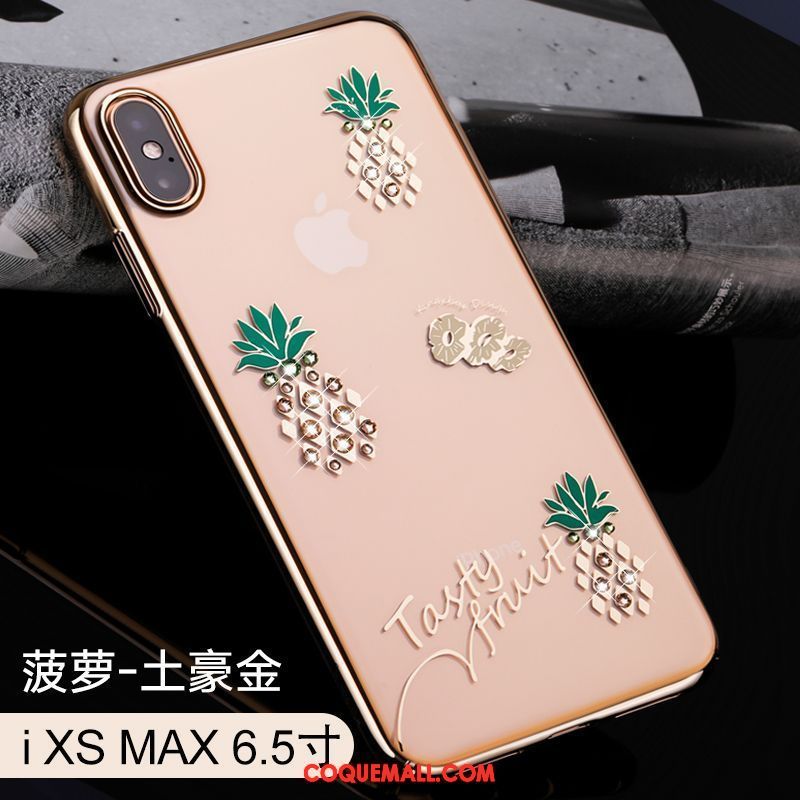 Étui iPhone Xs Max Nouveau Transparent Difficile, Coque iPhone Xs Max Créatif Luxe