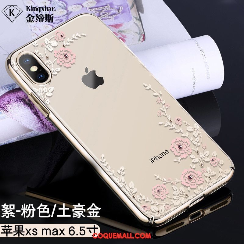 Étui iPhone Xs Max Nouveau Transparent Difficile, Coque iPhone Xs Max Créatif Luxe