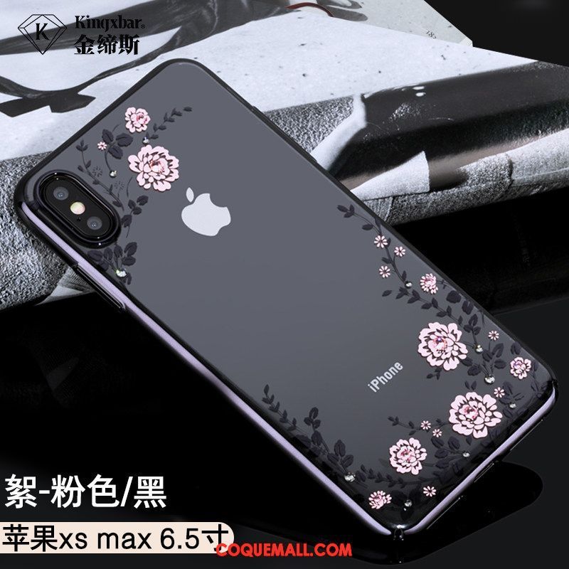 Étui iPhone Xs Max Nouveau Transparent Difficile, Coque iPhone Xs Max Créatif Luxe