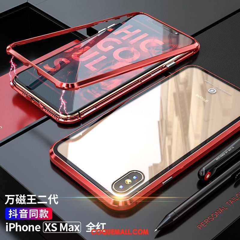 Étui iPhone Xs Max Nouveau Violet Tout Compris, Coque iPhone Xs Max Métal Marque De Tendance