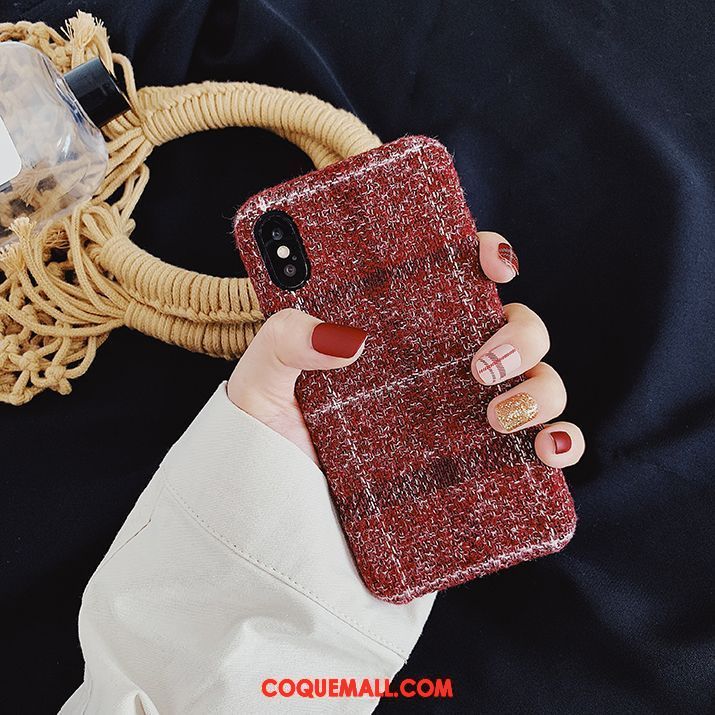 Étui iPhone Xs Max Personnalité Fluide Doux Amoureux, Coque iPhone Xs Max Tissu Gris