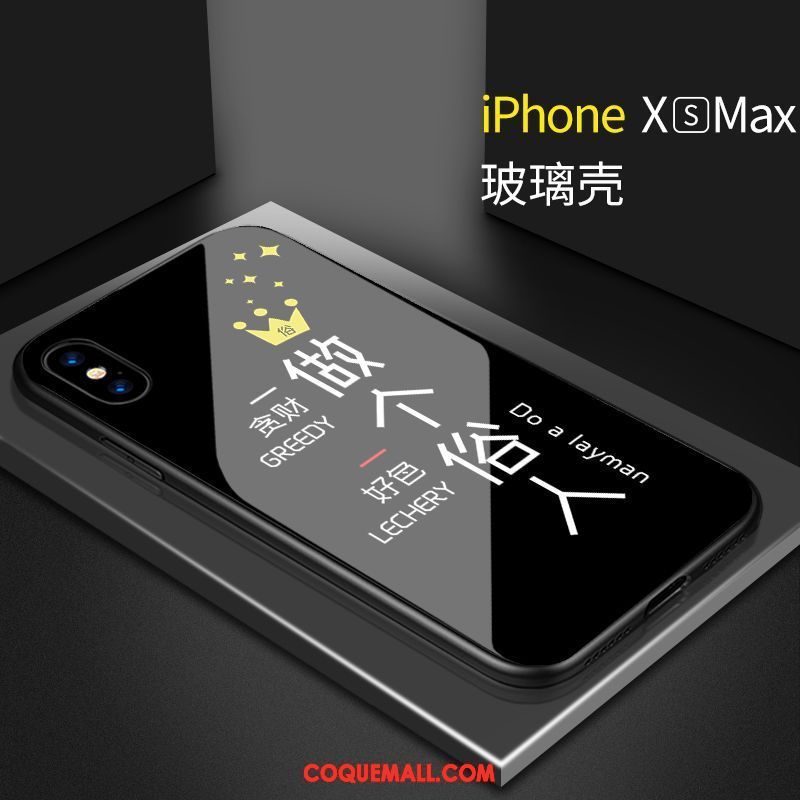 Étui iPhone Xs Max Personnalité Marque De Tendance Verre, Coque iPhone Xs Max Richesse Créatif