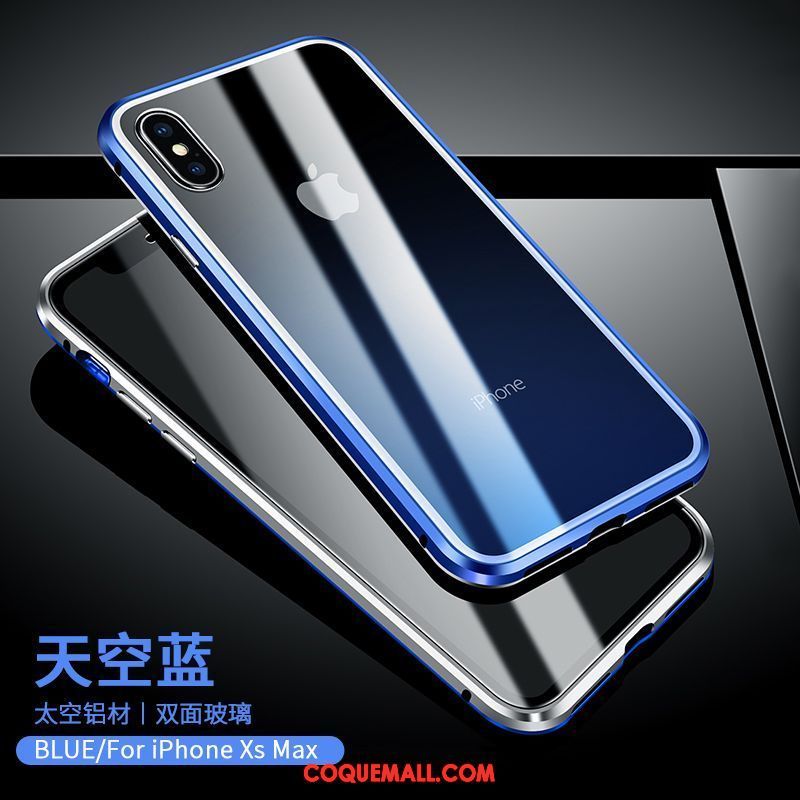 Étui iPhone Xs Max Reversible Tendance Verre, Coque iPhone Xs Max Nouveau Dégradé