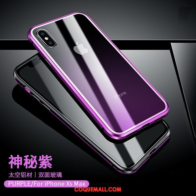 Étui iPhone Xs Max Reversible Tendance Verre, Coque iPhone Xs Max Nouveau Dégradé