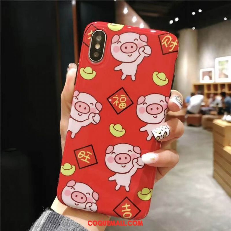 Étui iPhone Xs Max Super Mignon Tout Compris Charmant, Coque iPhone Xs Max Fluide Doux Téléphone Portable