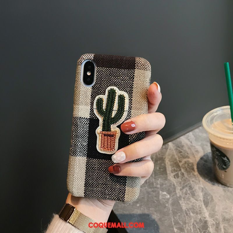 Étui iPhone Xs Max Tendance Noir Britanique, Coque iPhone Xs Max Téléphone Portable Elk