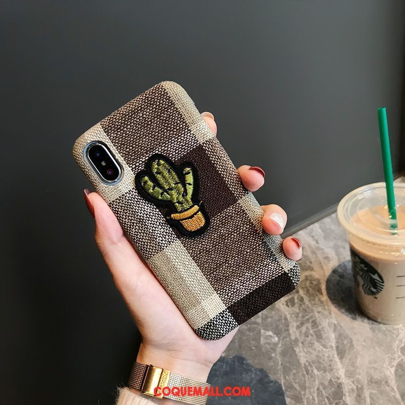 Étui iPhone Xs Max Tendance Noir Britanique, Coque iPhone Xs Max Téléphone Portable Elk