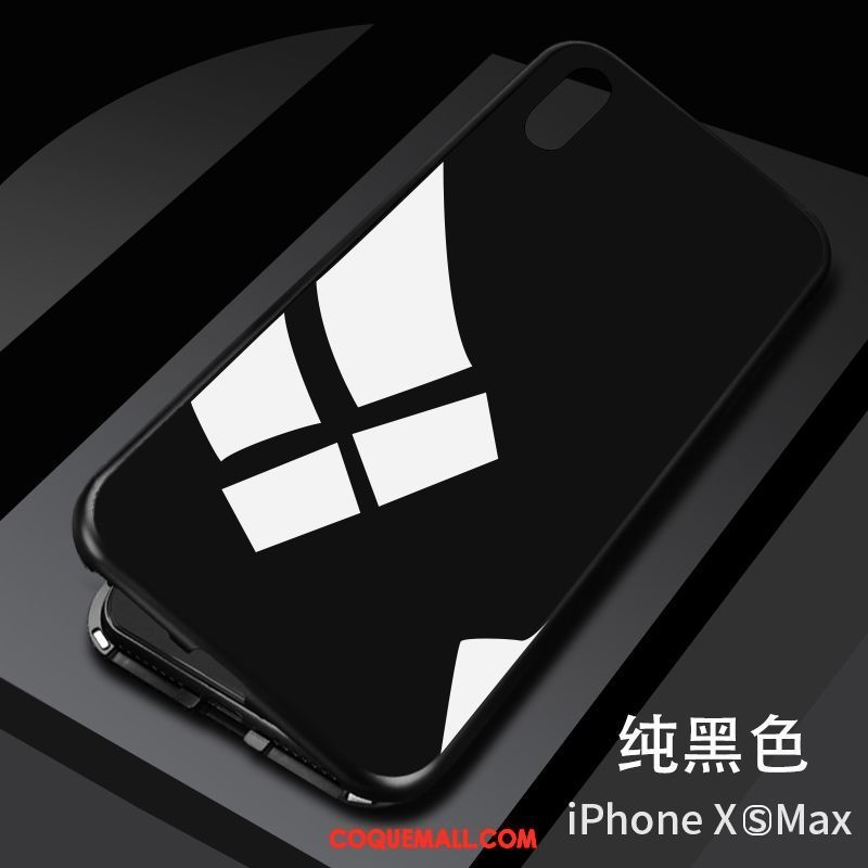 Étui iPhone Xs Max Tout Compris Net Rouge Magnétisme, Coque iPhone Xs Max Marque De Tendance Blanc