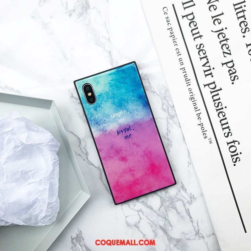 Étui iPhone Xs Max Tout Compris Personnalité Nouveau, Coque iPhone Xs Max Silicone Carré