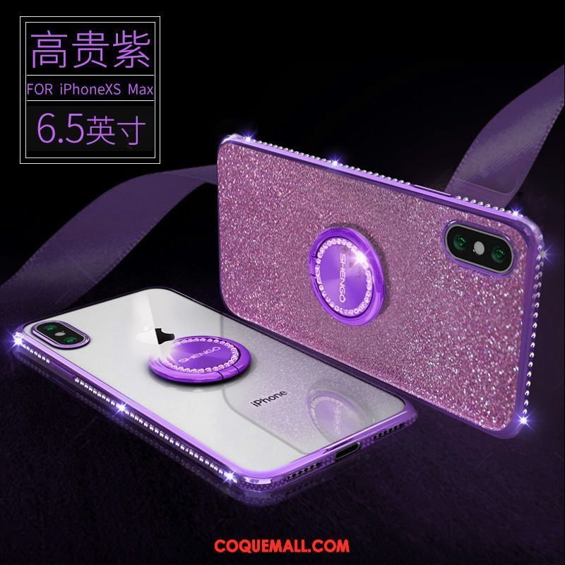 Étui iPhone Xs Max Très Mince Téléphone Portable Tout Compris, Coque iPhone Xs Max Violet Nouveau