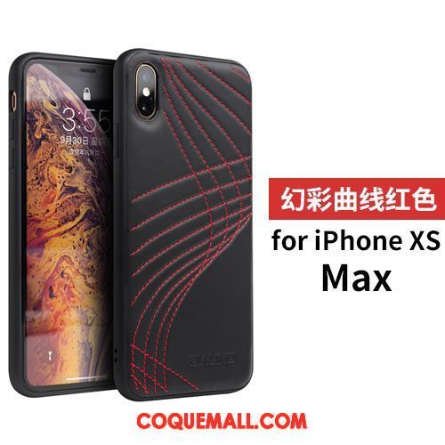 Étui iPhone Xs Max Téléphone Portable Noir Créatif, Coque iPhone Xs Max Protection Marque De Tendance
