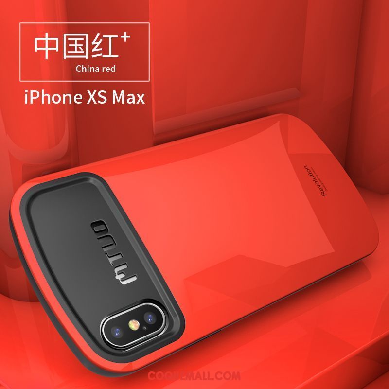 Étui iPhone Xs Max Téléphone Portable Tendance Nouveau, Coque iPhone Xs Max Net Rouge Protection Beige