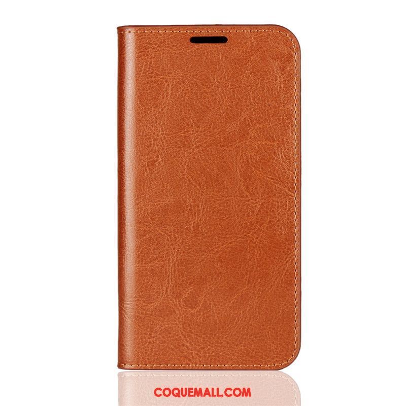 Étui iPhone Xs Max Téléphone Portable Tout Compris Cuir Véritable, Coque iPhone Xs Max Tendance Rouge