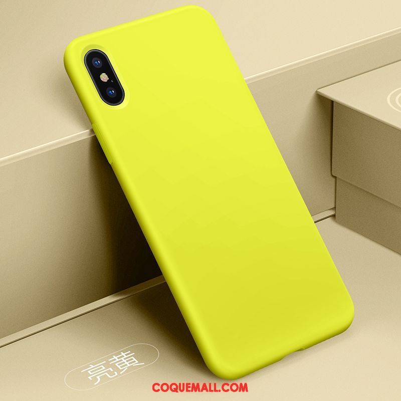 Étui iPhone Xs Max Velours Jaune Noir, Coque iPhone Xs Max Nouveau Incassable