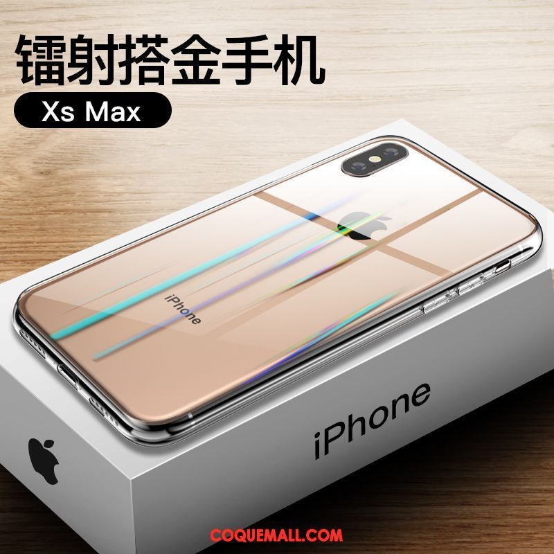 Étui iPhone Xs Max Verre Téléphone Portable Tendance, Coque iPhone Xs Max Très Mince Incassable