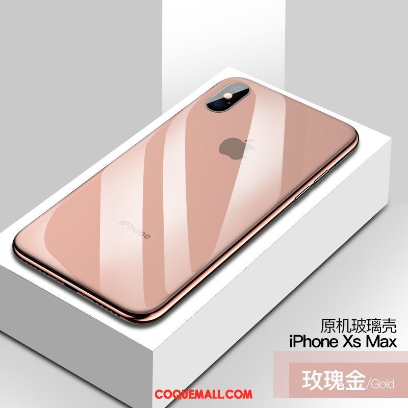 Étui iPhone Xs Max Verre Téléphone Portable Tendance, Coque iPhone Xs Max Très Mince Incassable