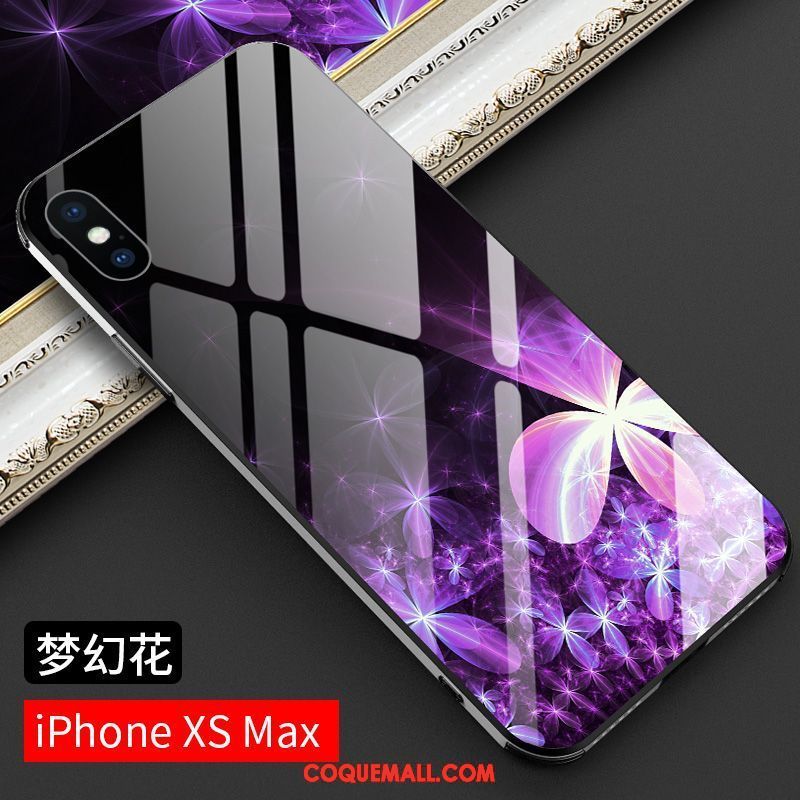 Étui iPhone Xs Max Violet Créatif Personnalité, Coque iPhone Xs Max Luxe Très Mince