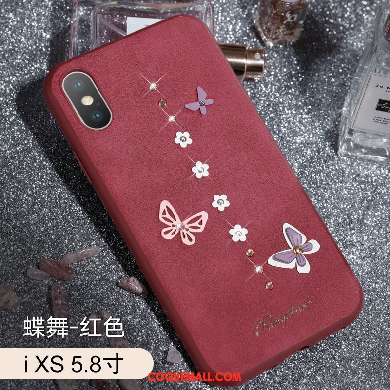 Étui iPhone Xs Or Marque De Tendance Luxe, Coque iPhone Xs Tout Compris Protection