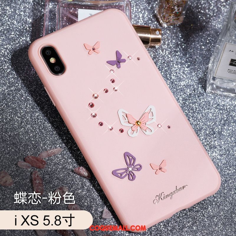 Étui iPhone Xs Or Marque De Tendance Luxe, Coque iPhone Xs Tout Compris Protection