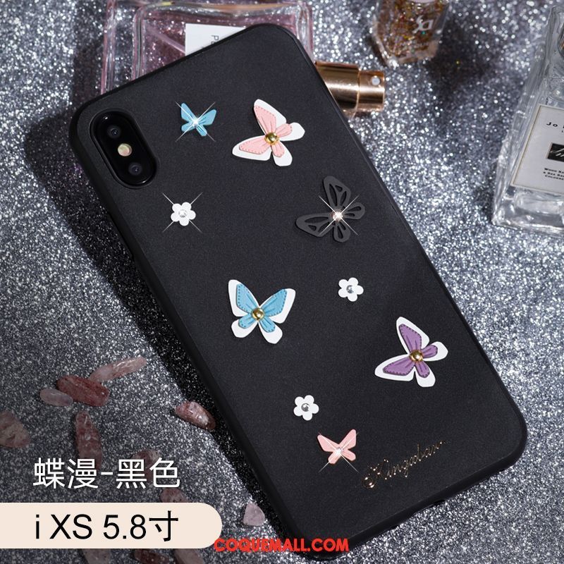 Étui iPhone Xs Or Marque De Tendance Luxe, Coque iPhone Xs Tout Compris Protection