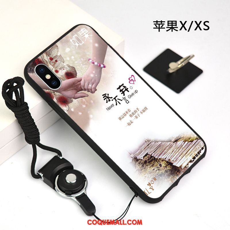 Étui iPhone Xs Protection Gris Fluide Doux, Coque iPhone Xs Incassable Personnalité