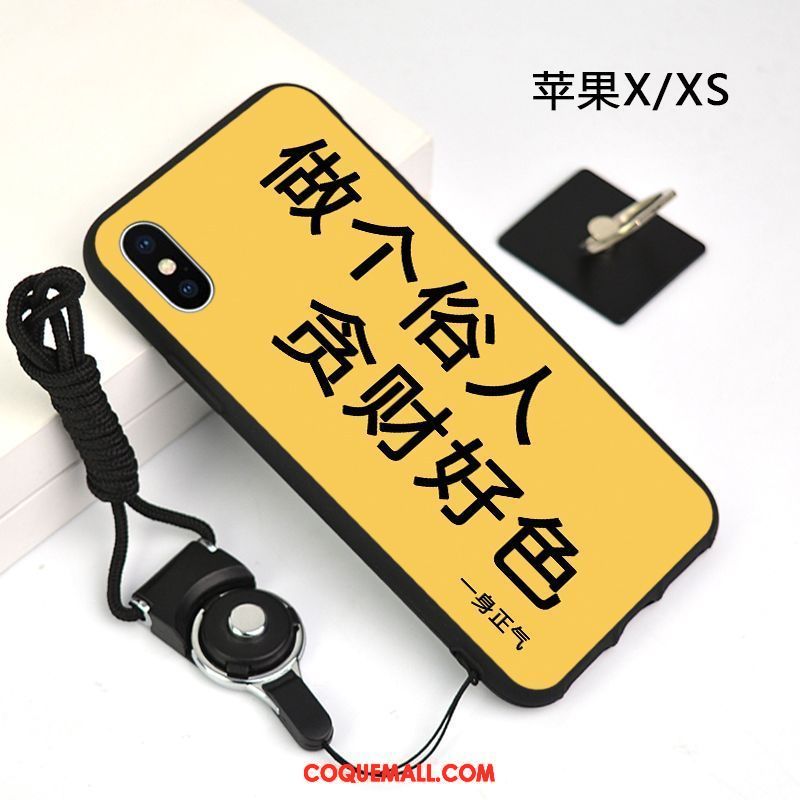 Étui iPhone Xs Protection Gris Fluide Doux, Coque iPhone Xs Incassable Personnalité