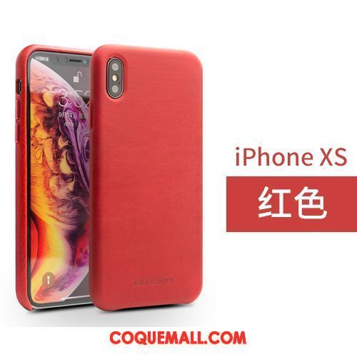 Étui iPhone Xs Protection Simple Étui En Cuir, Coque iPhone Xs Marron Business