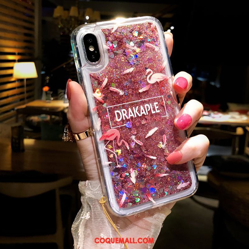 Étui iPhone Xs Rouge Incassable Personnalité, Coque iPhone Xs Créatif Oiseau