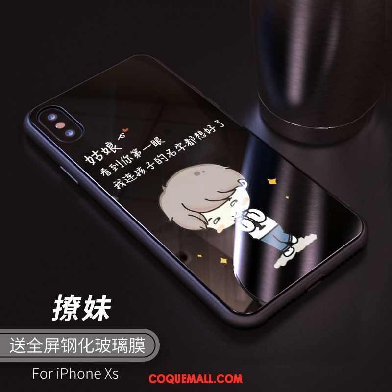 Étui iPhone Xs Silicone Tout Compris Personnalité, Coque iPhone Xs Incassable Marque De Tendance