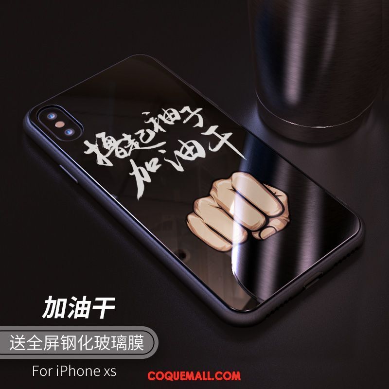 Étui iPhone Xs Silicone Tout Compris Personnalité, Coque iPhone Xs Incassable Marque De Tendance