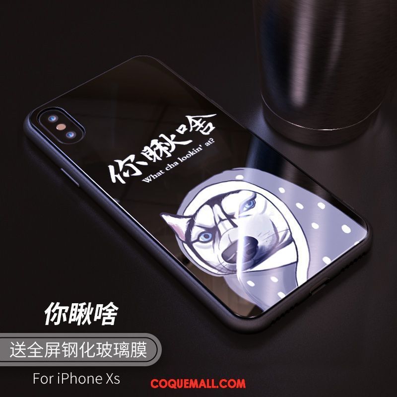 Étui iPhone Xs Silicone Tout Compris Personnalité, Coque iPhone Xs Incassable Marque De Tendance