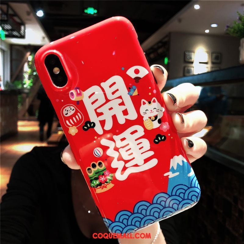 Étui iPhone Xs Style Chinois Richesse Amoureux, Coque iPhone Xs Tout Compris Nouveau