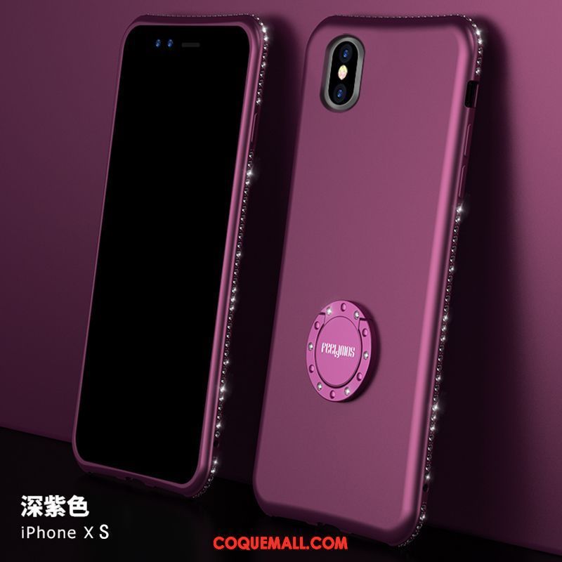 Étui iPhone Xs Support Tout Compris Incassable, Coque iPhone Xs Marque De Tendance Personnalité