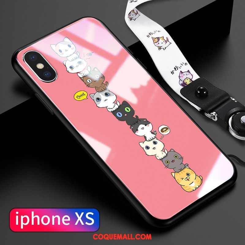 Étui iPhone Xs Tendance Charmant Verre, Coque iPhone Xs Nouveau Blanc