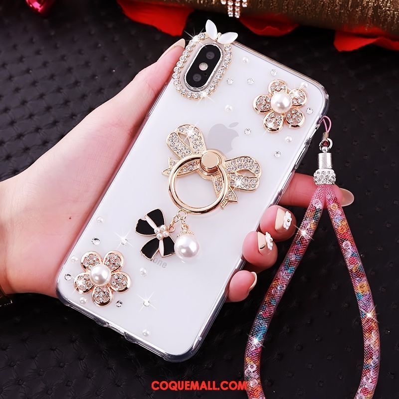 Étui iPhone Xs Tendance Fluide Doux Protection, Coque iPhone Xs Blanc Téléphone Portable