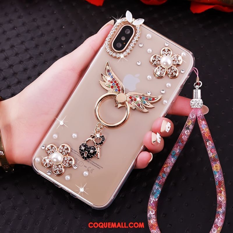 Étui iPhone Xs Tendance Fluide Doux Protection, Coque iPhone Xs Blanc Téléphone Portable