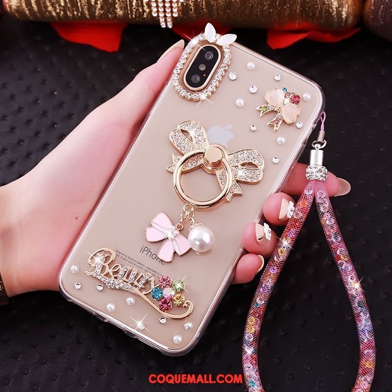 Étui iPhone Xs Tendance Fluide Doux Protection, Coque iPhone Xs Blanc Téléphone Portable