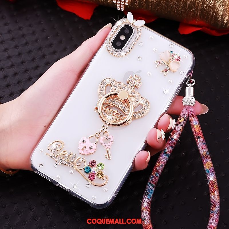 Étui iPhone Xs Tendance Fluide Doux Protection, Coque iPhone Xs Blanc Téléphone Portable