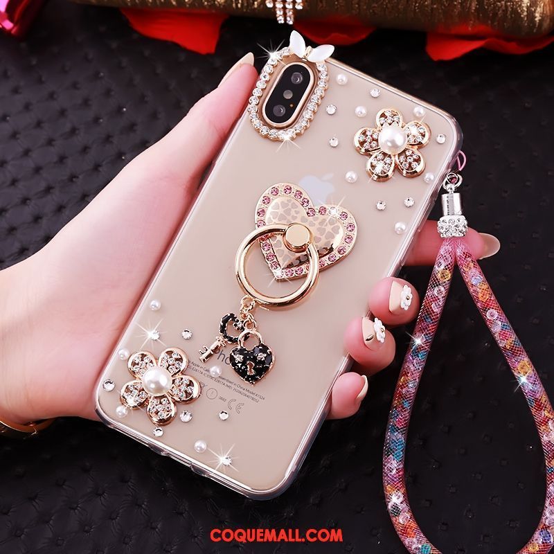 Étui iPhone Xs Tendance Fluide Doux Protection, Coque iPhone Xs Blanc Téléphone Portable