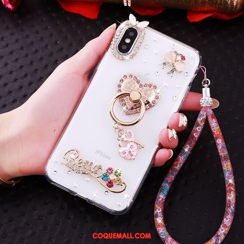 Étui iPhone Xs Tendance Fluide Doux Protection, Coque iPhone Xs Blanc Téléphone Portable