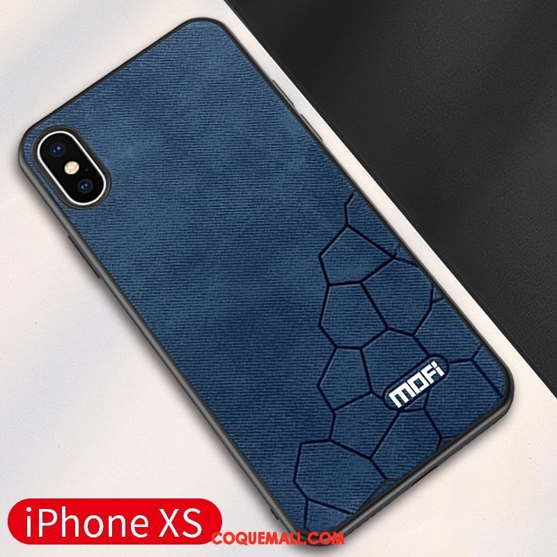 Étui iPhone Xs Téléphone Portable Membrane Luxe, Coque iPhone Xs Nouveau Tissu