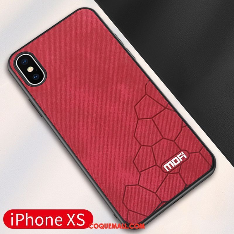 Étui iPhone Xs Téléphone Portable Membrane Luxe, Coque iPhone Xs Nouveau Tissu