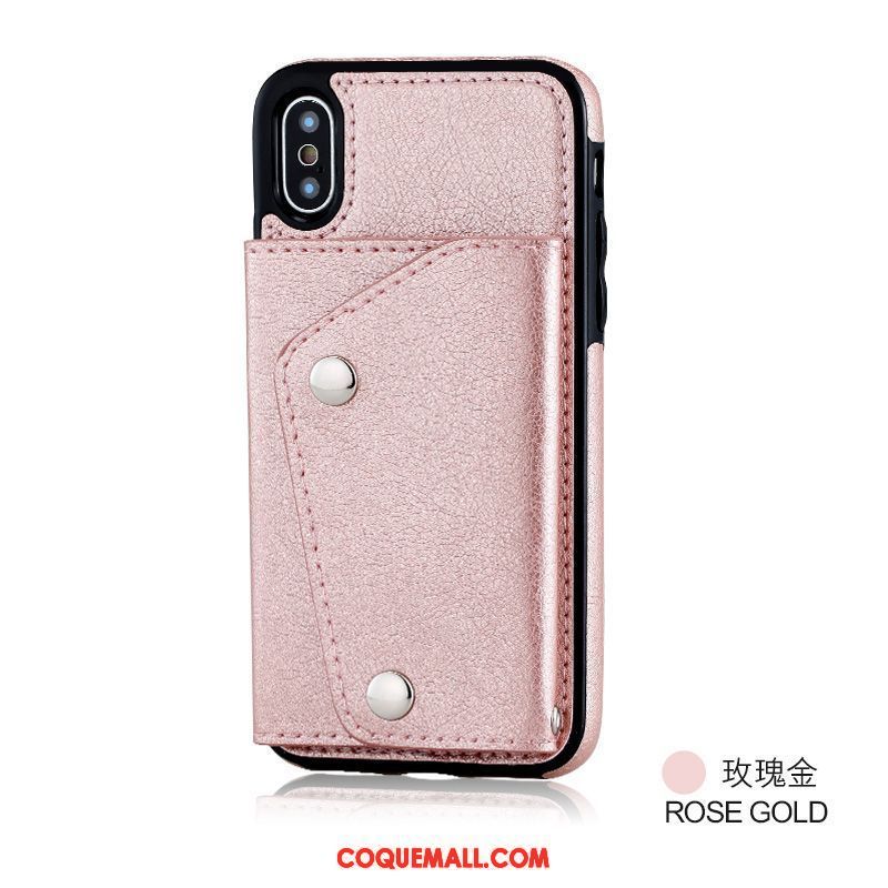 Étui iPhone Xs Téléphone Portable Tout Compris Silicone, Coque iPhone Xs Nouveau Portefeuille Braun