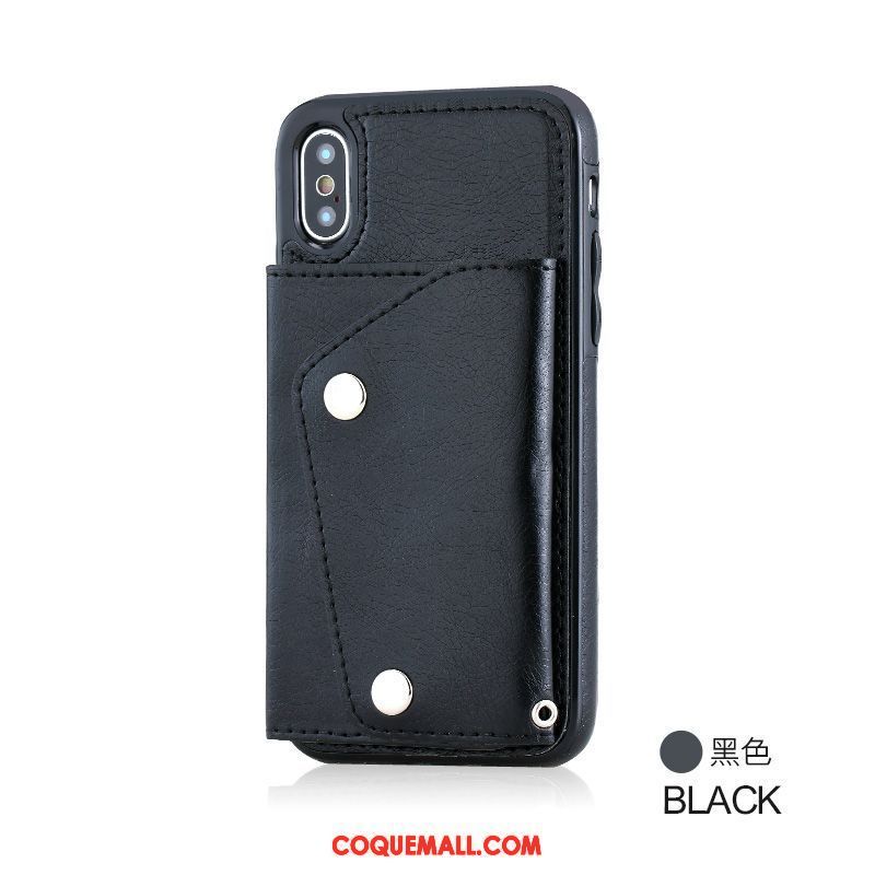 Étui iPhone Xs Téléphone Portable Tout Compris Silicone, Coque iPhone Xs Nouveau Portefeuille Braun