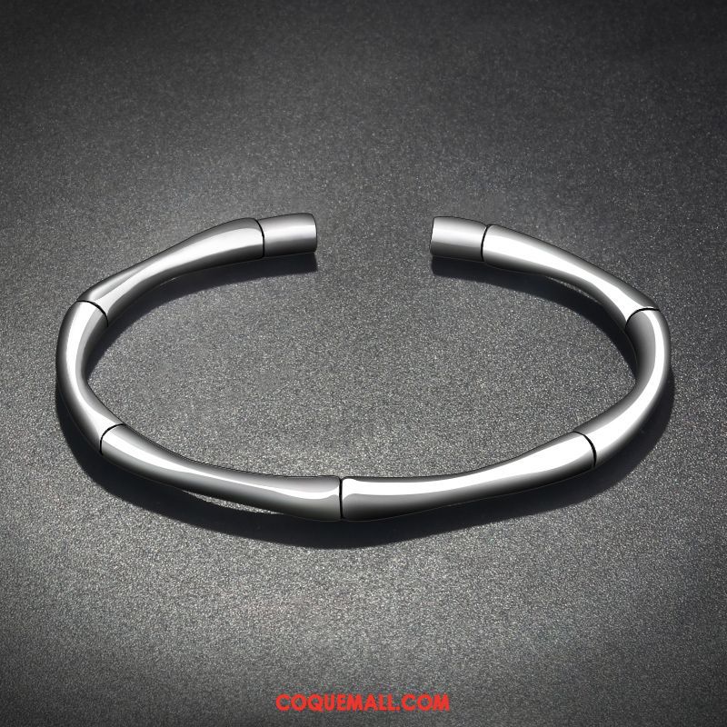 Bijoux En Argent Homme Simple Tendance Créatif, Bijoux En Argent Étudiant Bracelet