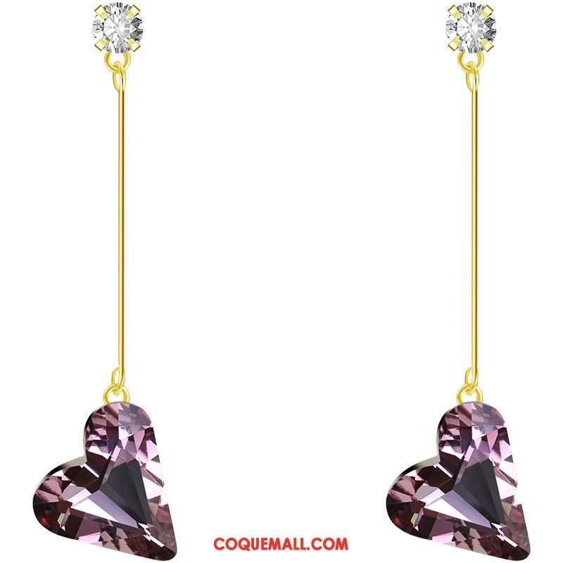 Boucles D'oreilles Femme Amour Argenté L'automne, Boucles D'oreilles Tempérament Pure