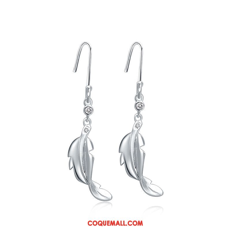 Boucles D'oreilles Femme Argenté Longue Section Pure, Boucles D'oreilles Tendance Personnalité